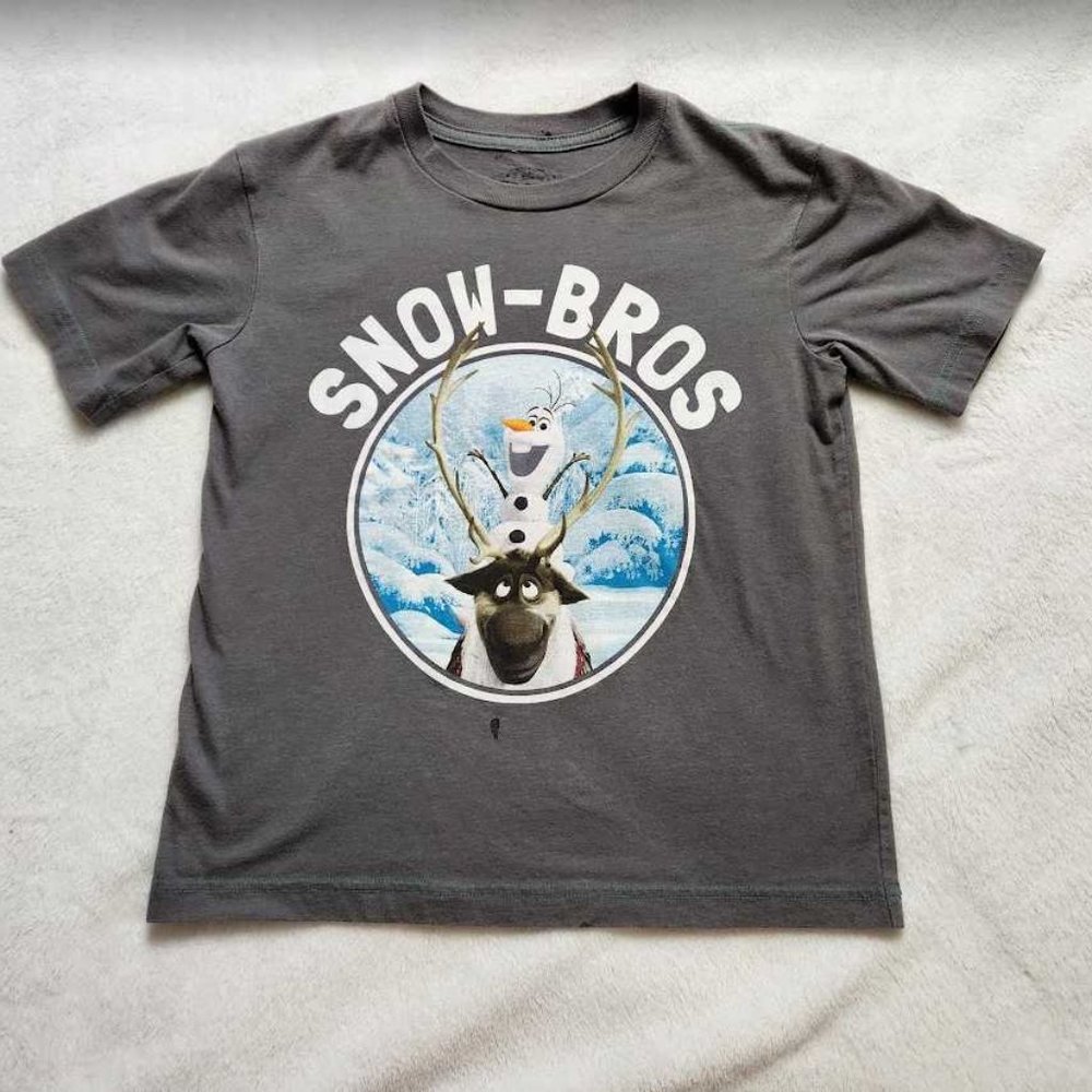 Boys XS (4-5) Frozen Snow Bros Olaf and Sven t-shirt
